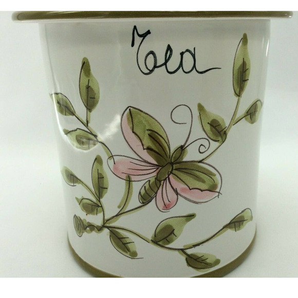 Italian Pottery Tea Canister - Picture 3 of 8